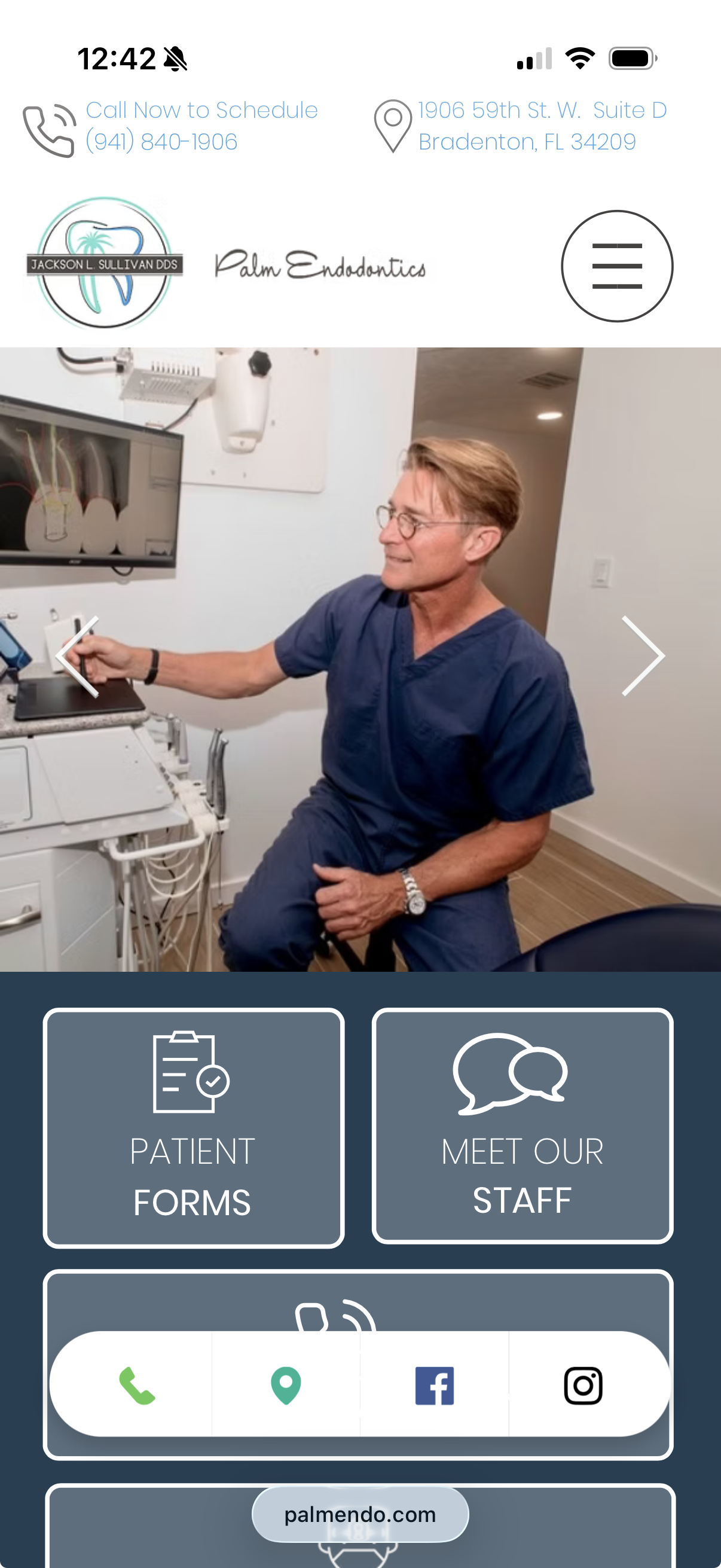 Mobile website screenshot